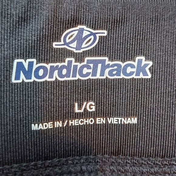 Nordic Track Black White High Rise Athletic Leggings Size L - Picture 10 of 14